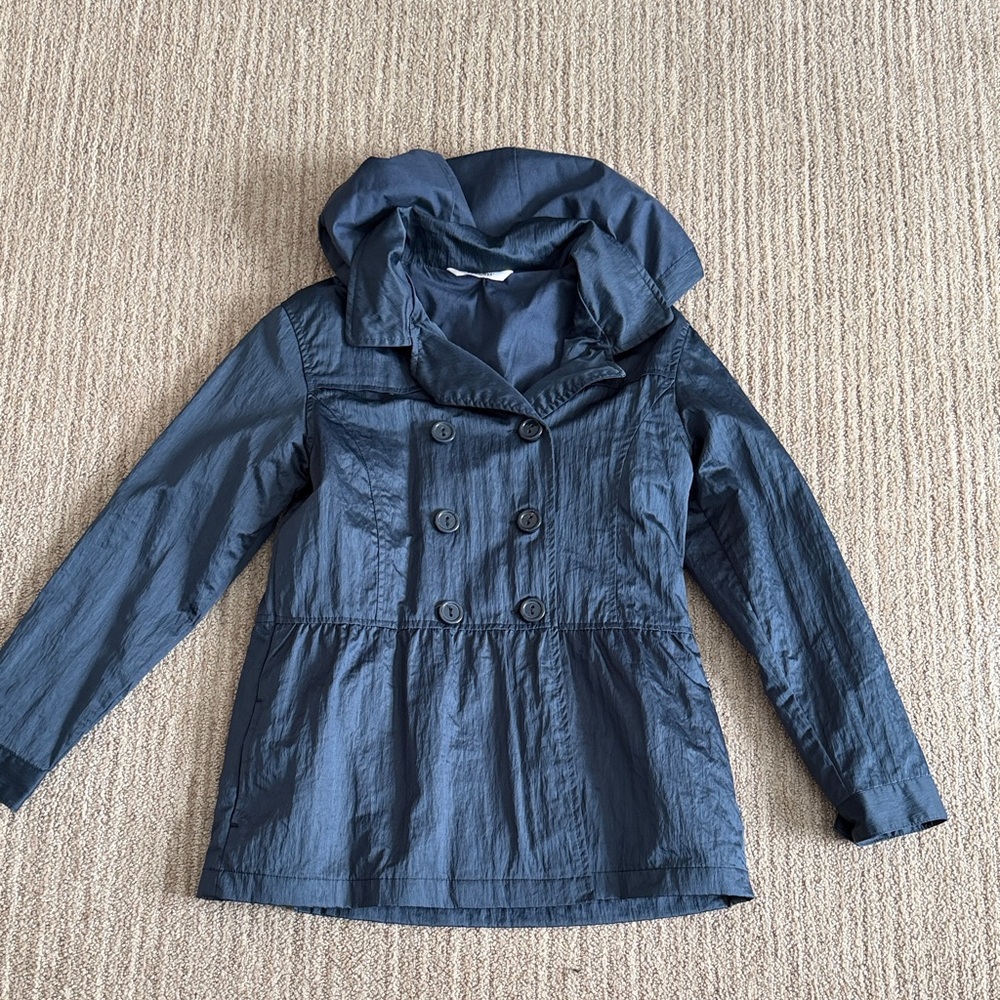 Children's Navy Hooded Raincoat